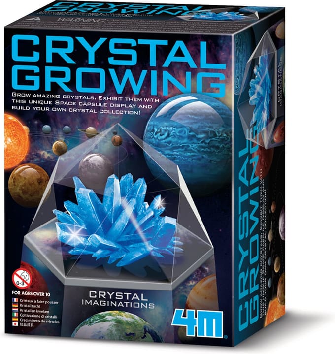 4M Wetenschap En Spel - Groei Kristallen - Ruimte - Crystal Growing - Blauw - 10 Jaar