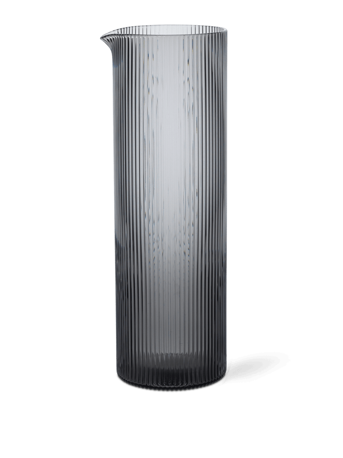 Ferm Living Ripple waterkaraf - smoked grey