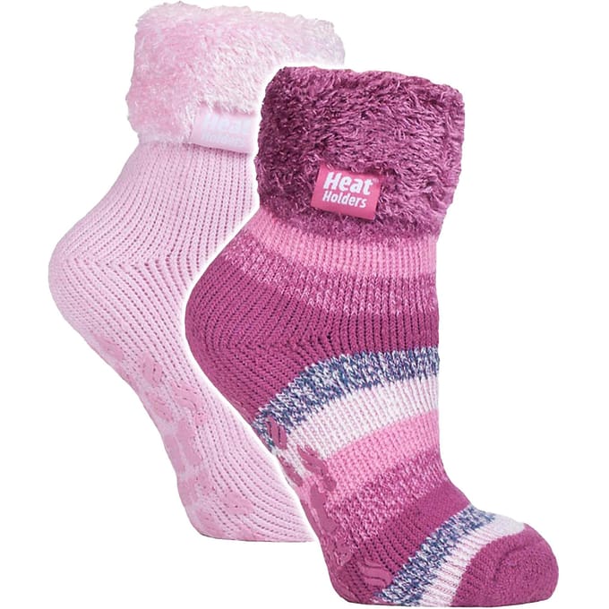 2-Pack Dames Zachte Lounge Sokken met Grips