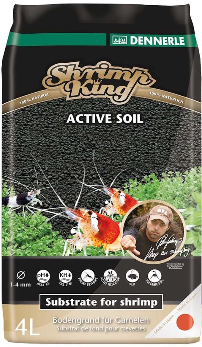 Dennerle Shrimp King Active Soil Aquariumgrind - 4 liter