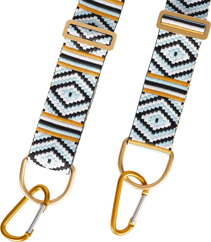 Tassenriem | Blauw, wit en zwart