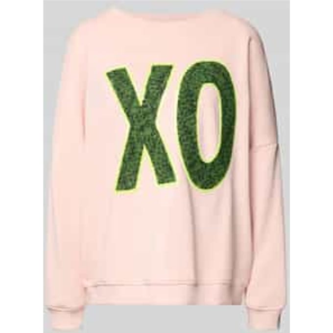 Oversized sweatshirt met paillettenversiering model 'XO'