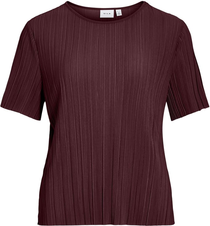 VILA - VIPLISA O-NECK S/S TOP - NOOS - Dames - Blouses