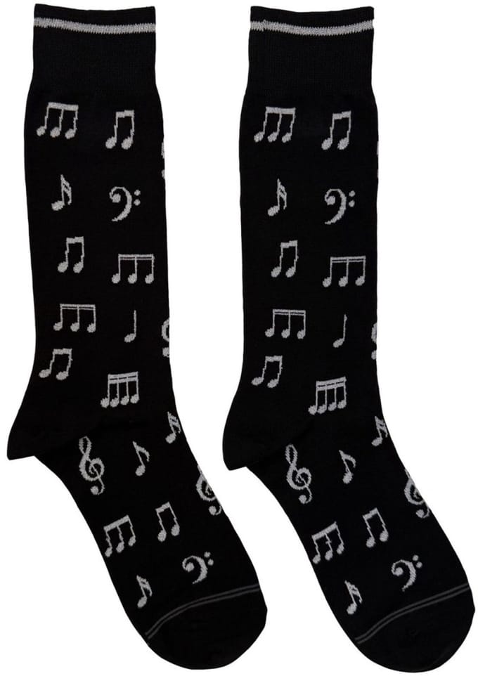 - Musical Notes Sokken - Zwart