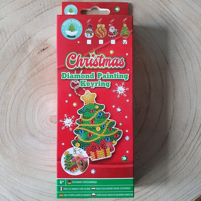 Maak je eigen Diamond Painting Sleutelhanger Kerst