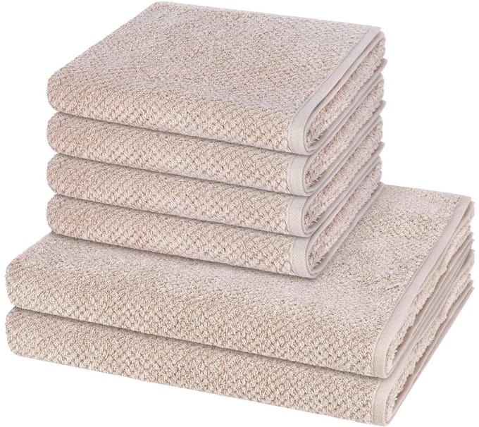 Cawö Sonstiges 4 X handdoek 2 X douchehanddoek - in set 6 pack Pure