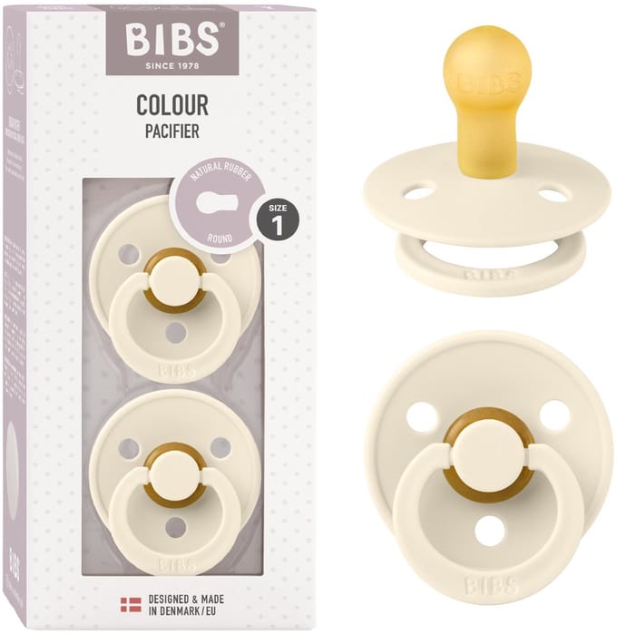 BIBS Colour Fopspeen - 0-6 mnd - 2-pack - Rond - Ivory