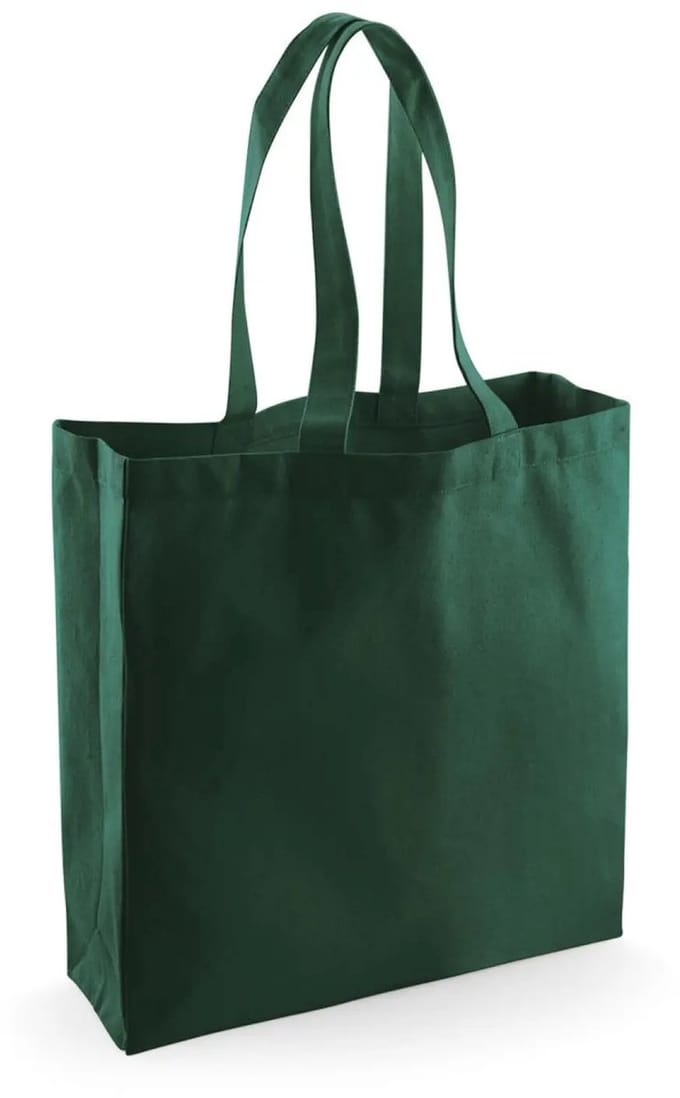 Westford Mill Fairtrade Cotton Classic Shopper WM623 - Bottle Green - 39 x 41 x 14 cm