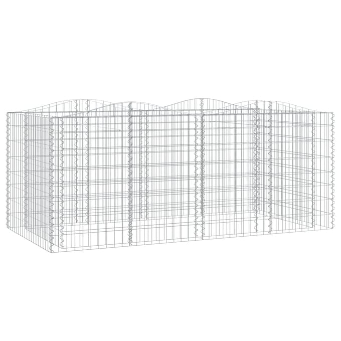 vidaXL - Schanskorf - gewelfd - verhoogd - 200x100x100 - cm - gegalvaniseerd - ijzer