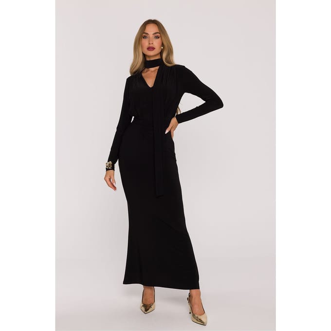 Velour Grace Gown - Schwarz / S