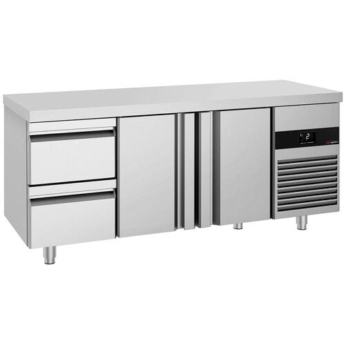 GGM Gastro Kühltisch PREMIUM - 1865x700mm - mit 2 Türen - 2 Schubladen