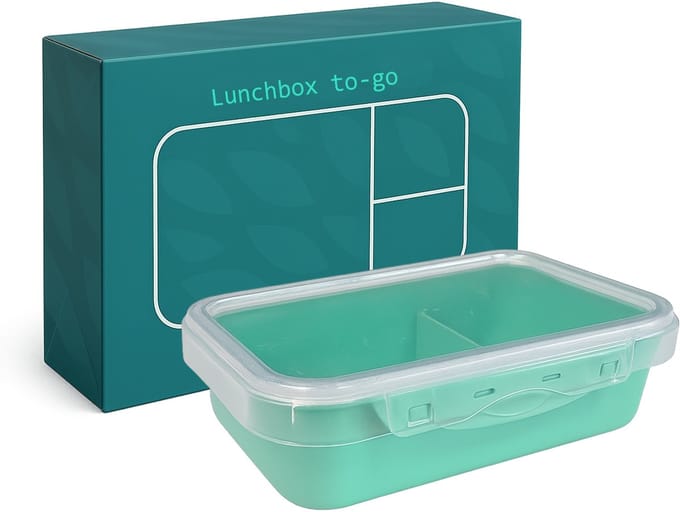 Köpke Broodtrommel - Lunchbox - Rechthoekig - Mintgroen - Transparant