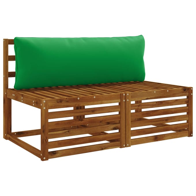 vidaXL - Rugkussen - PUTTEN - 100% - Polyester - Groen - 120 - x - 40 - x - 15 - cm