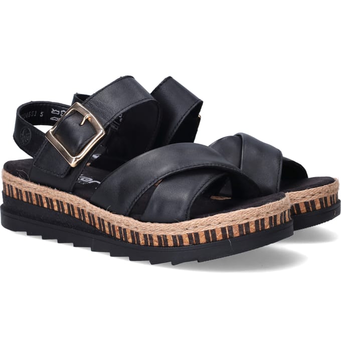 Rieker Sandalen E1/2 zwart - Maat 36