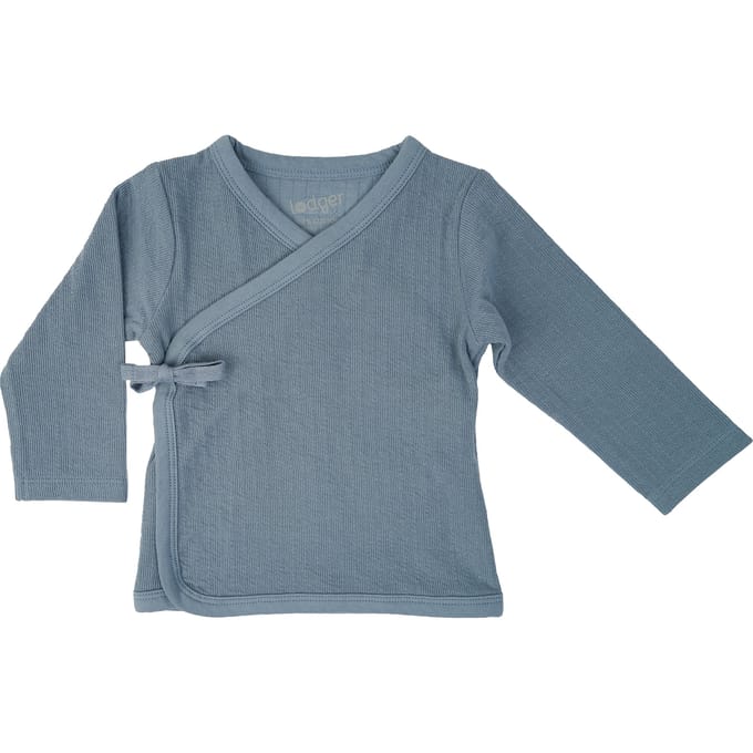 Overslag shirt baby - Blauw - Maat 68 - 100% bio katoen - Elastisch