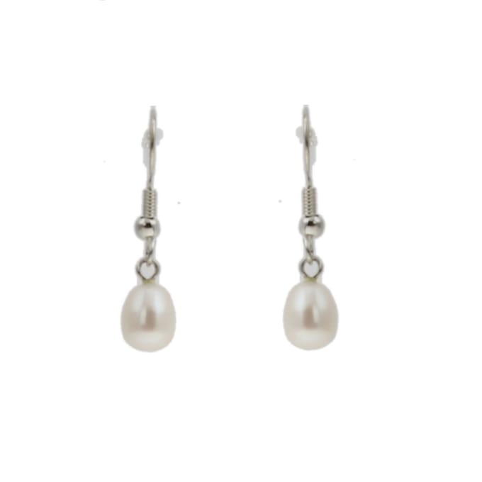 Behave - Oorhangers dames - zilverkleur parel - elegante daglook