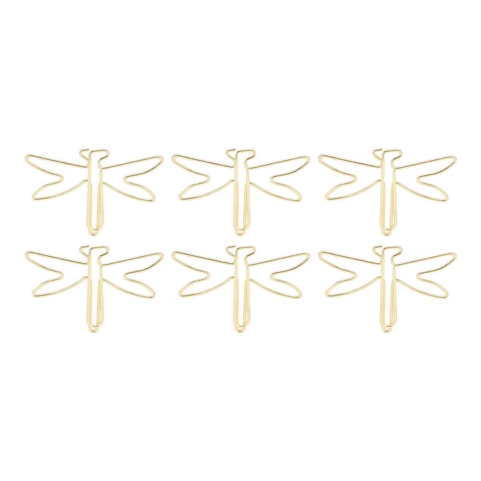 100 Stuks Paperclips Libel Vorm Groot Schattig Jumbo Breed Paperclips Antislip Metaal Kantoor beige