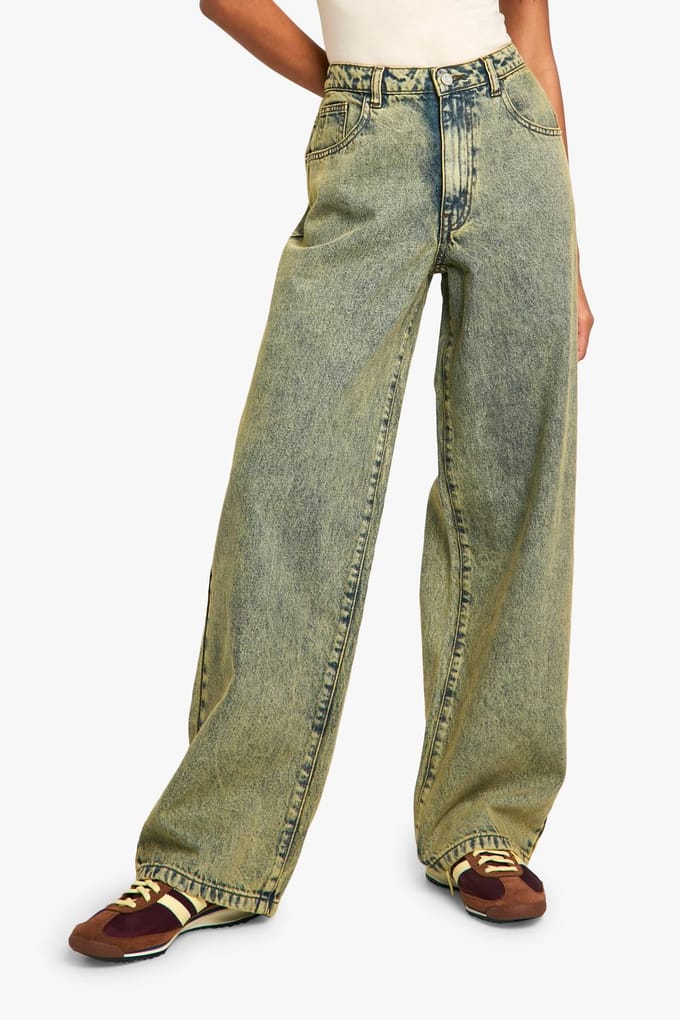 boohoo Dames The Boyfriend Denim Jean | Vintage Wash | Maat: 8/32L