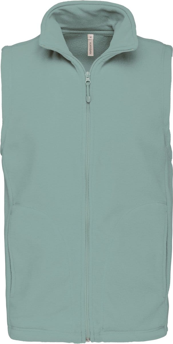 Fleecebodywarmer 'Luca' merk Kariban maat S Sage Green
