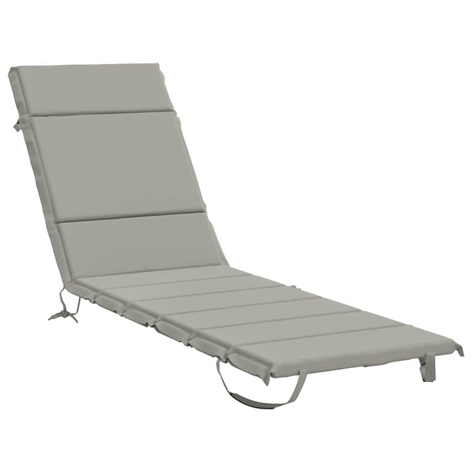 vidaXL - Ligstoel - Kussen - GEMERT - 100% - Polyester - Grijs - 200 - x - 50 - x - 3 - cm