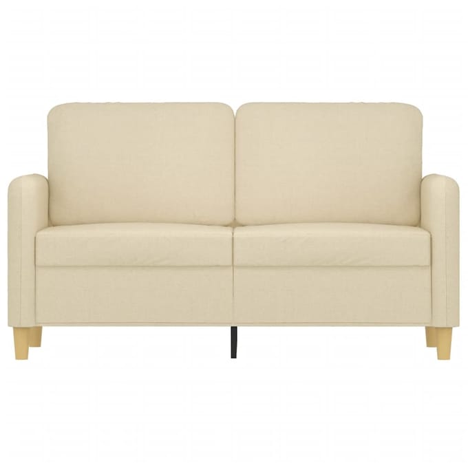 vidaXL - Tweezitsbank - 120 - cm - stof - crèmekleurig