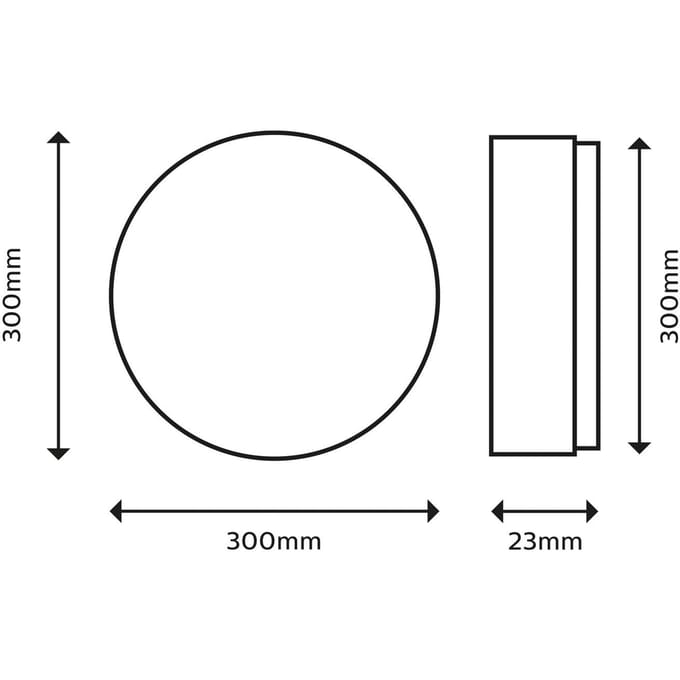 Philips SuperSlim badkamer plafondlamp - wit - rond - 18 W