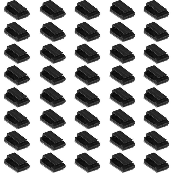 40 Stuks Auto Kabel Fixeer Clips Auto GPS Datakabel Lichtkabel Decoratieve Draad Fixeer Organizer(S) Small black