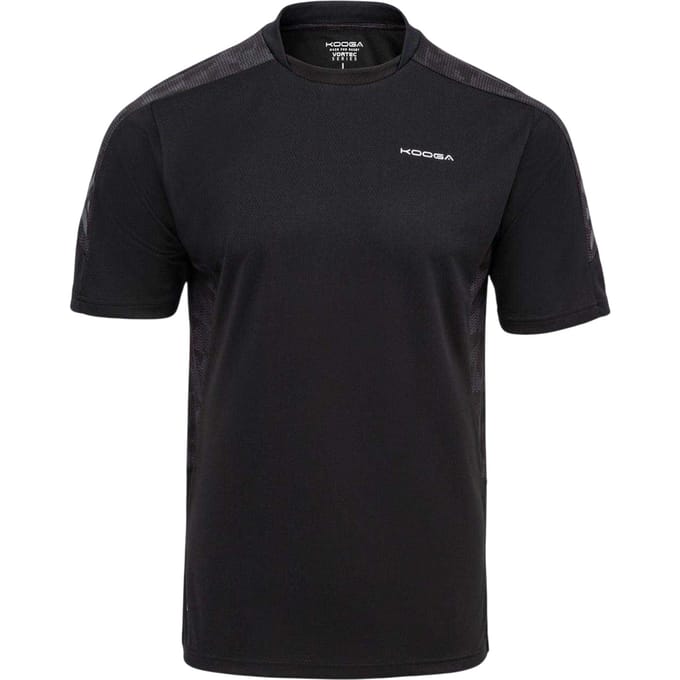 KooGa Heren Panels Crew Neck T-Shirt (Zwart)