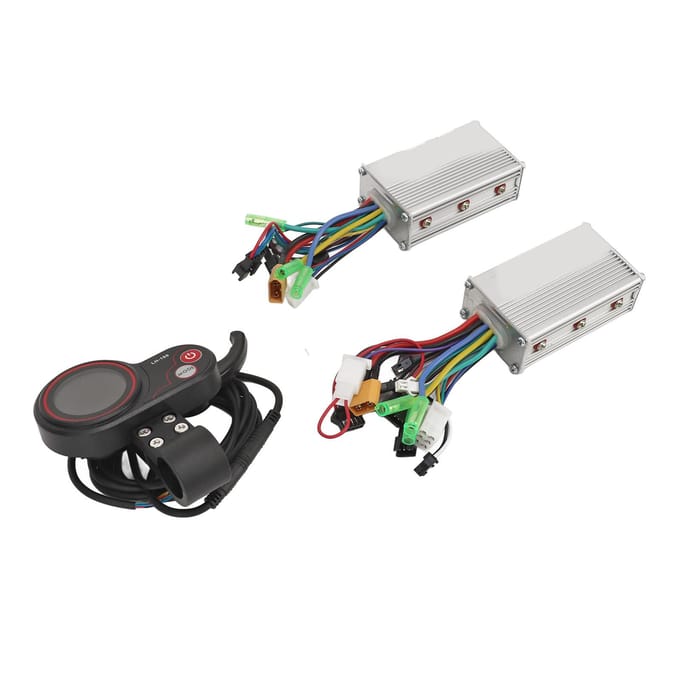 Borstelloze Motorcontroller 24V 36V 48V 500W 25A LH100 LCD-Display Dubbele Aandrijving Controller Kit voor black