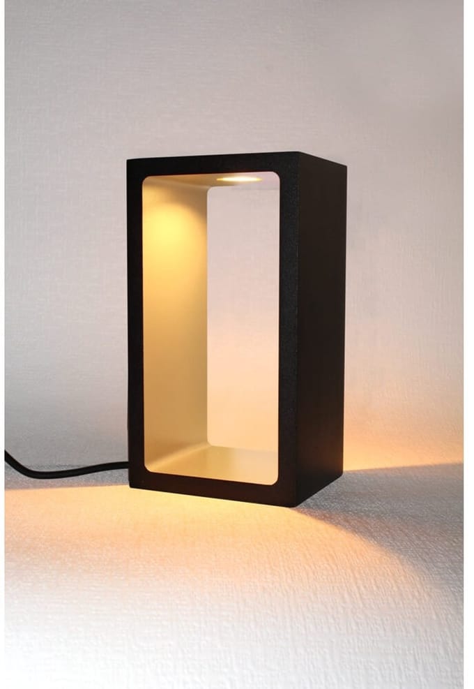 Artdelight - Tafellamp Corridor H 18 cm B 10 cm zwart-mat goud