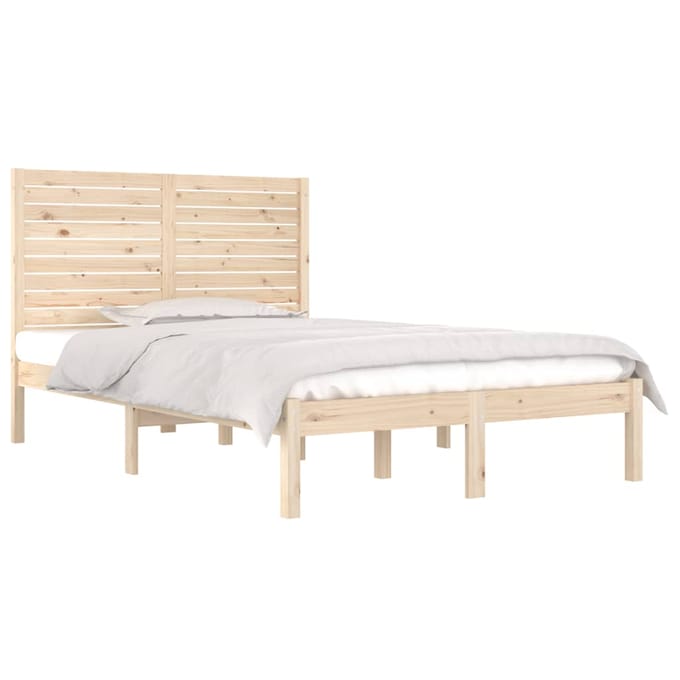 vidaXL - Bedframe - massief - hout - 135x190 - cm