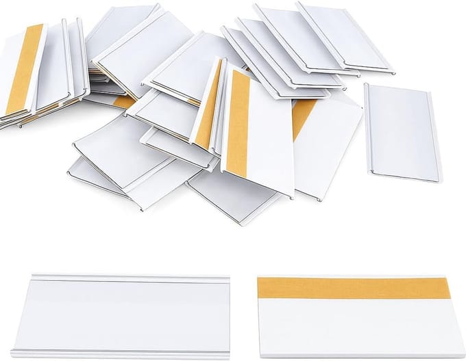 100 zelfklevende etikethouders 30mm x 70mm voor prijslabels en prijsetiketten