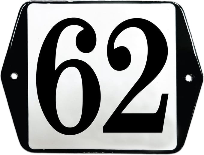 Emaille huisummer model oor - 62