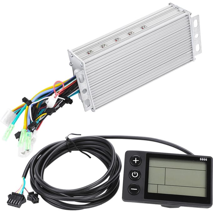Waterdicht LCD-displaypaneel Elektrische Fiets E-bike Scooter Borstelloze Controller Kit(1000W 36V ) white