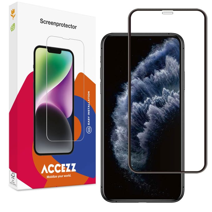 Accezz Screen Protector - Geschikt voor Apple iPhone Xs / X / 11 Pro - Gehard Glass Full Cover