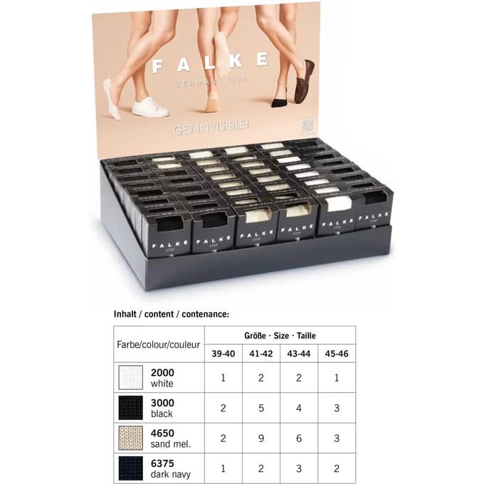 Onzichtbare sokken Falke Step Medium Cut Box