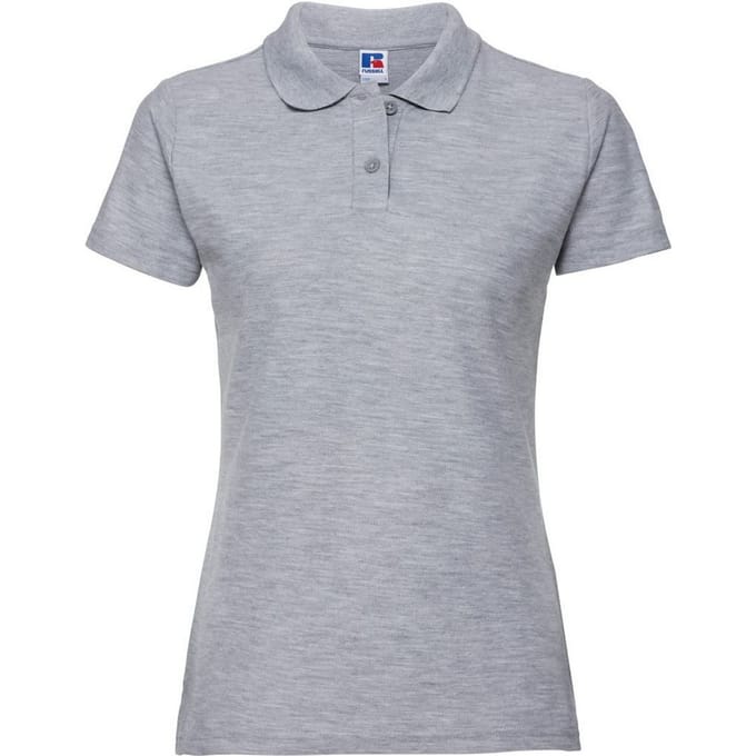 Russell Dames/Dames Klassiek Effen Poloshirt van Polycotton (Licht Oxford Grijs)