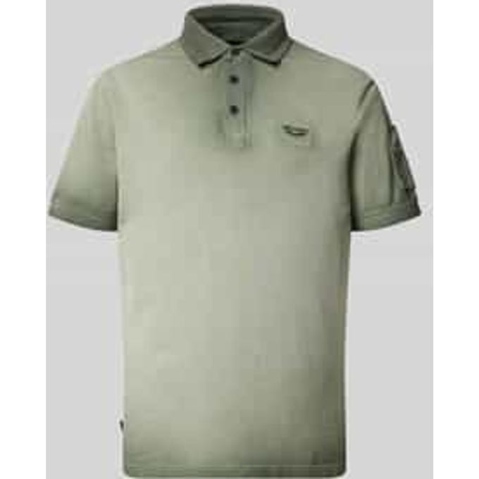 regular fit poloshirt met labelstitching