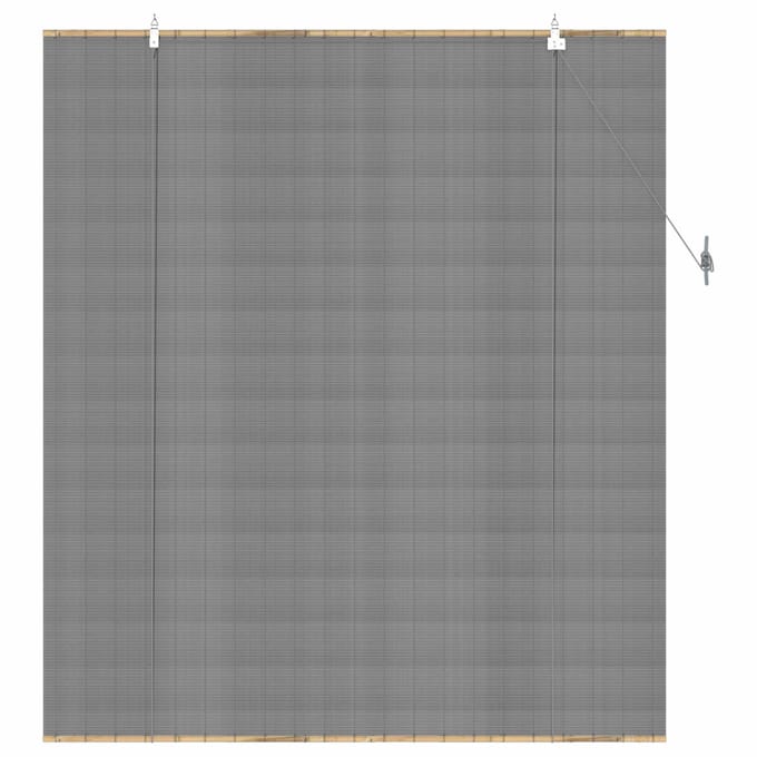 vidaXL - Rolgordijn - Grijs - 140 - x - 160 - cm - Bamboe