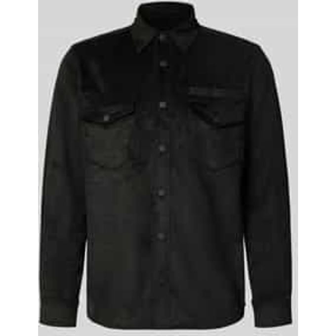 Oversized hemdjack met gestikt logo model 'Ekel'