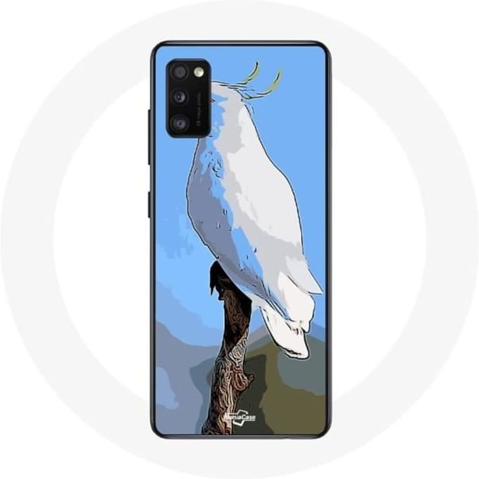 Coque - MANIACASE - Samsung Galaxy S20 - Cacatoès Perroquets - Blanc - Souple blanc
