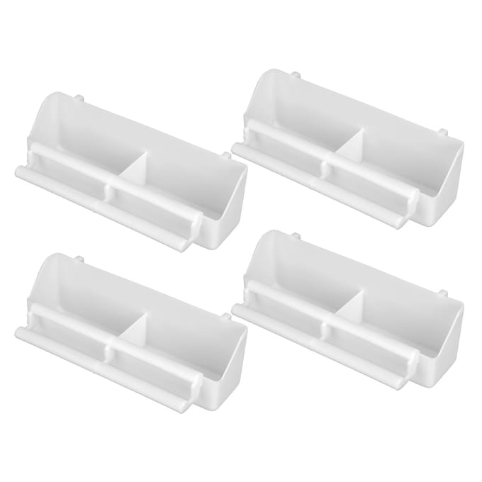4pcs Mangeoire Perroquets Animal de Compagnie Oiseau Suspendu Nourriture Eau Bol Pigeons Support Cage Outils d'Alimentation white