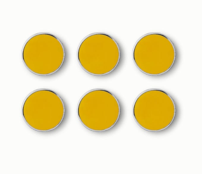 Mustard - The buttons - Magneten - Set van 6 - Mustard