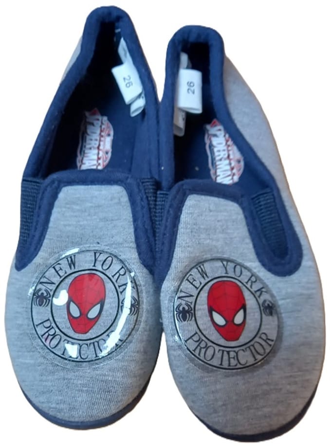 Marvel slippers - Spider-man - Spiderman - pantoffels - instappers - sloffen - grijs - maat 26
