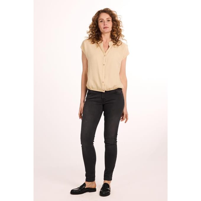 DIDI Dames 5 pocket denim pants Denim washed black maat 48