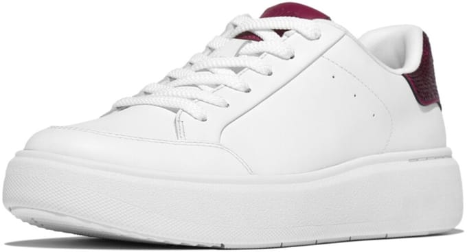 FitFlop FitFlop Rtg Sequin-Backtab Leather Sneakers WIT - Maat 36