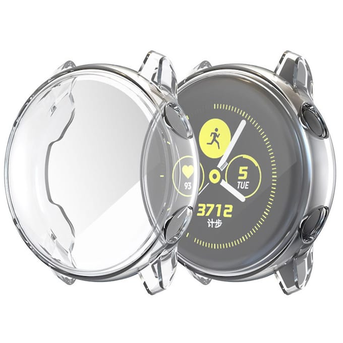Hoesje Full Cover - Geschikt voor Samsung Galaxy Watch Active2 - 44 mm - Screen protector - Case/Cover - Transparant