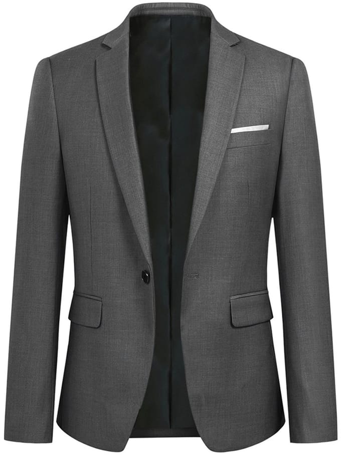 ALLTHEMEN Heren Blazer Suit Jacket - Heren slim fit jas - S