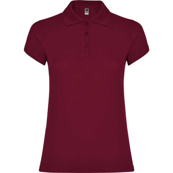 Roly Dames/Dames Ster Poloshirt (Granaatrood)
