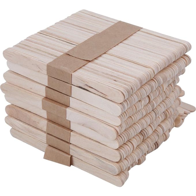 400 stuks ijsstokjes van natuurlijk hout, knutselstokjes voor een zelfgemaakte ijsbar, keukenbenodigdheden white